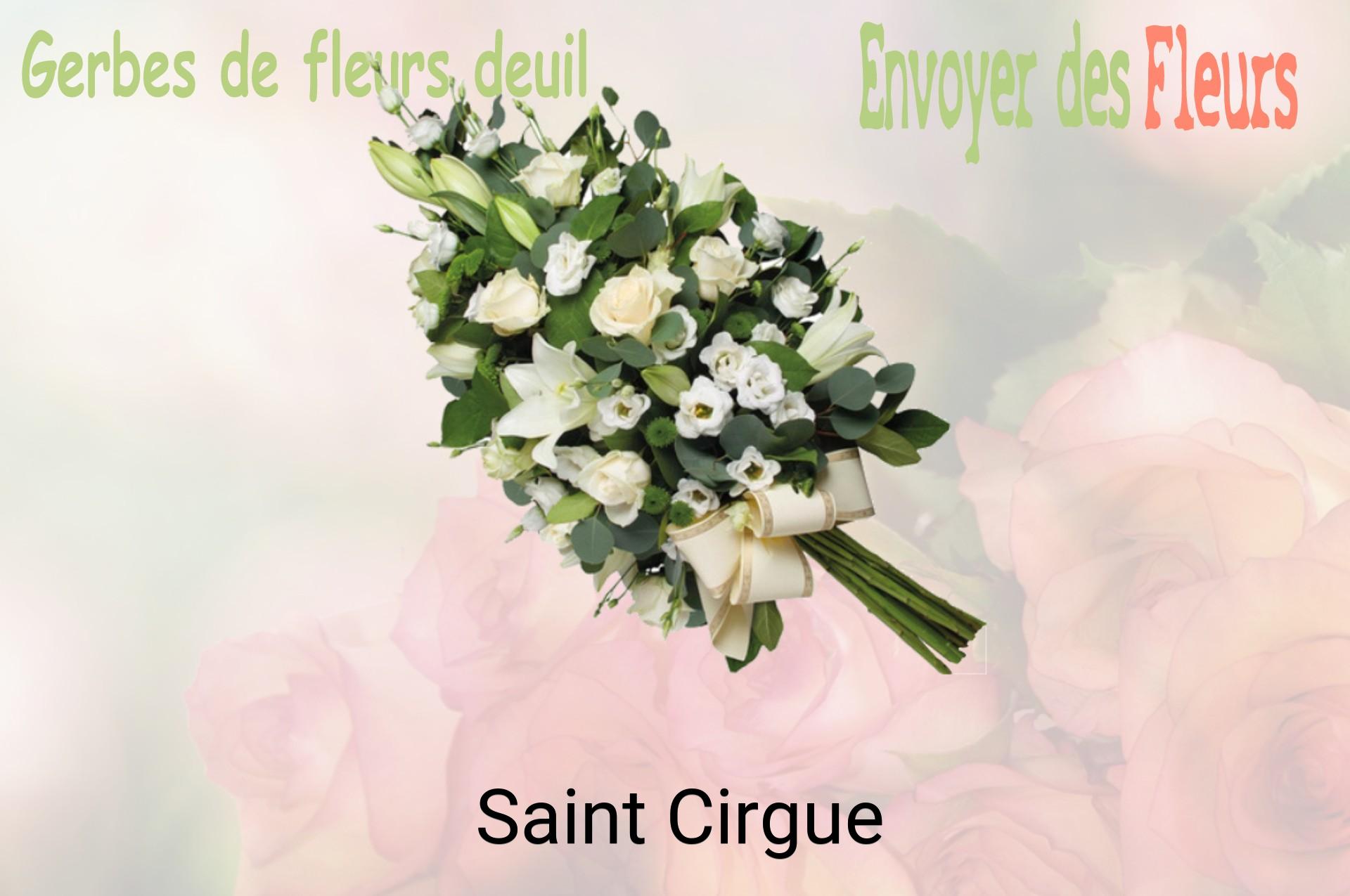 Gerbe de fleurs de deuil livrée à Saint-Cirgue
